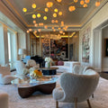 Contemporary Hand-blown Glass Globes Branch Chandelier for Dining Room Living Room and Kitchen Island - King Lamps
