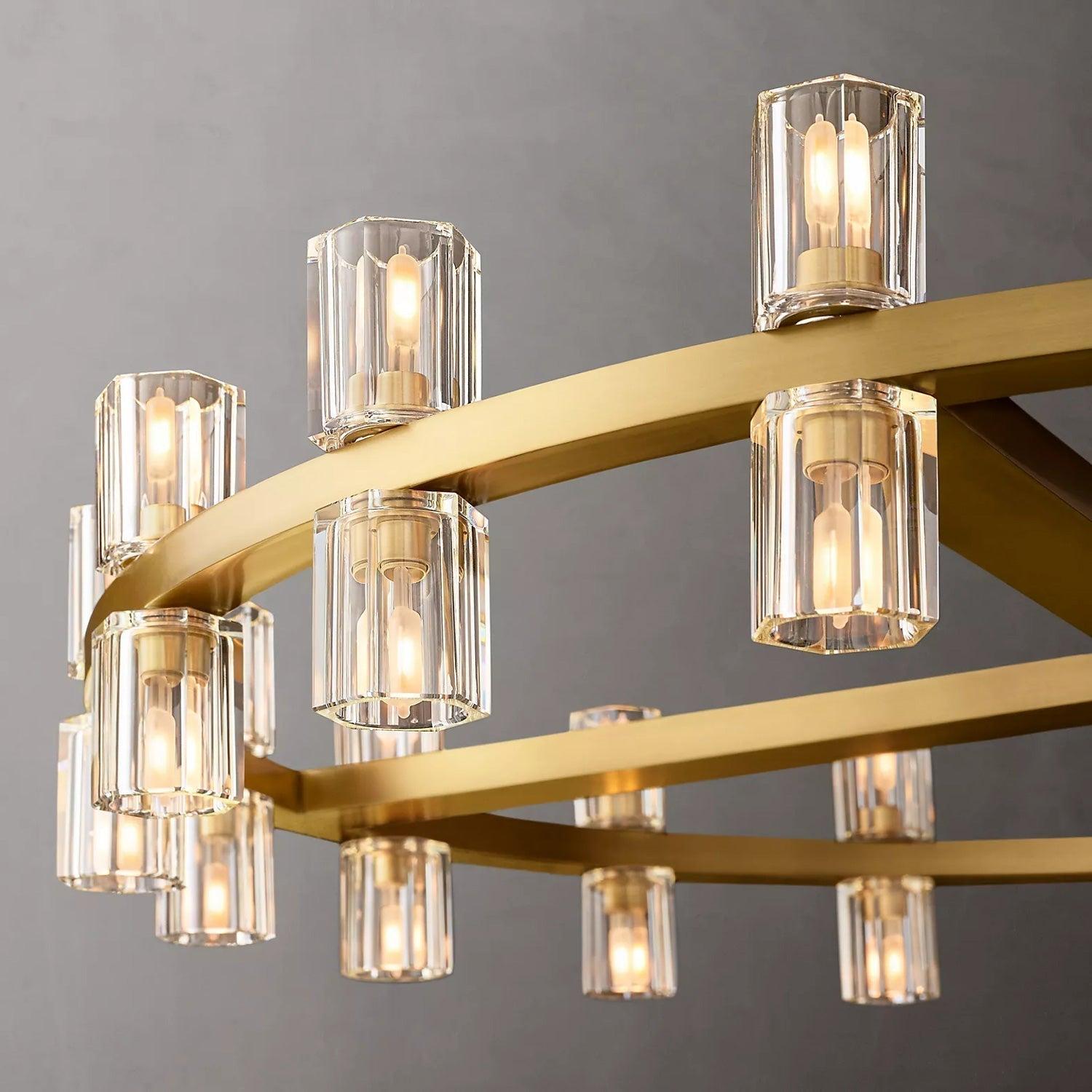 Arcachon Crystal Round Chandelier 36" - King Lamps