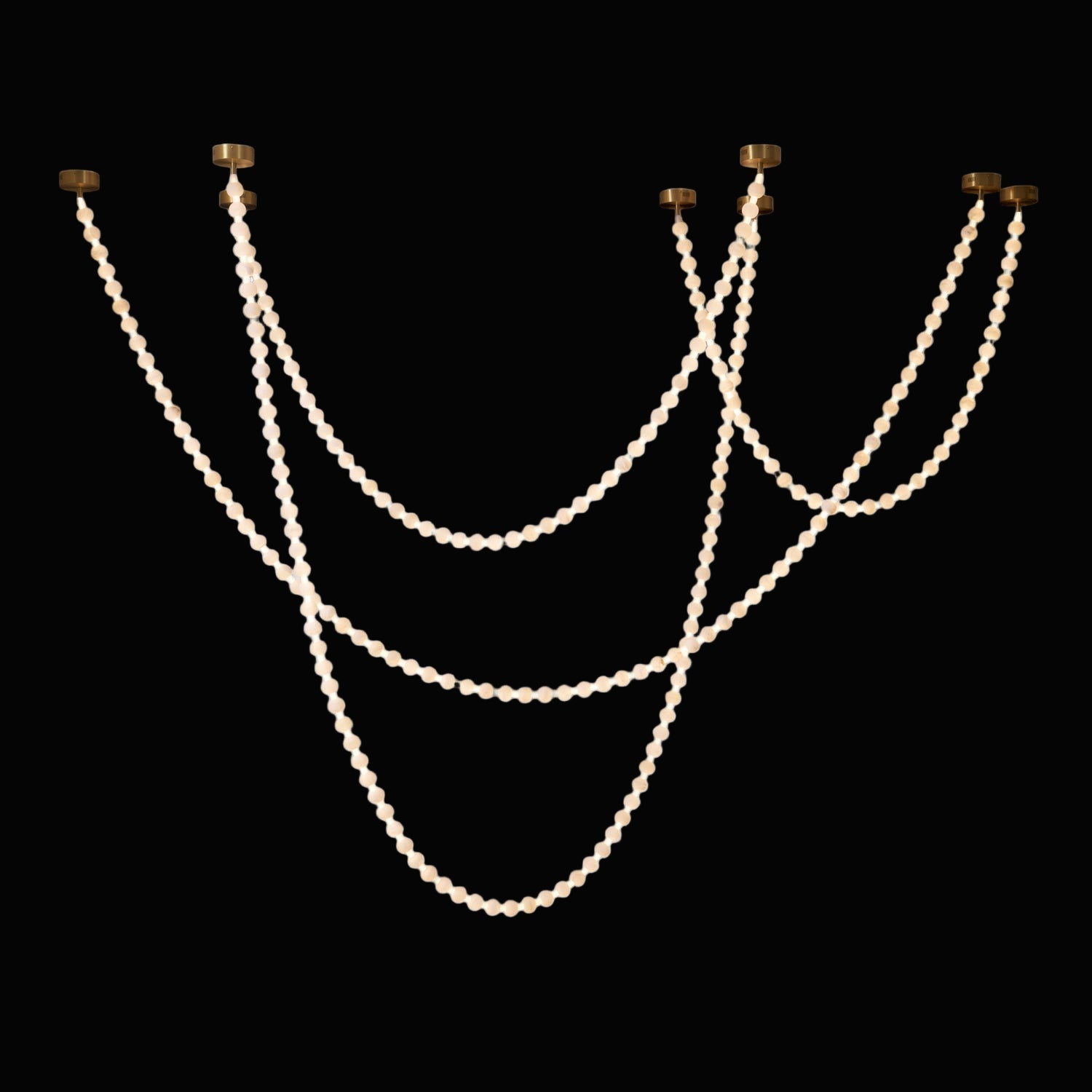 Alabaster Pearl Necklace Chandelier