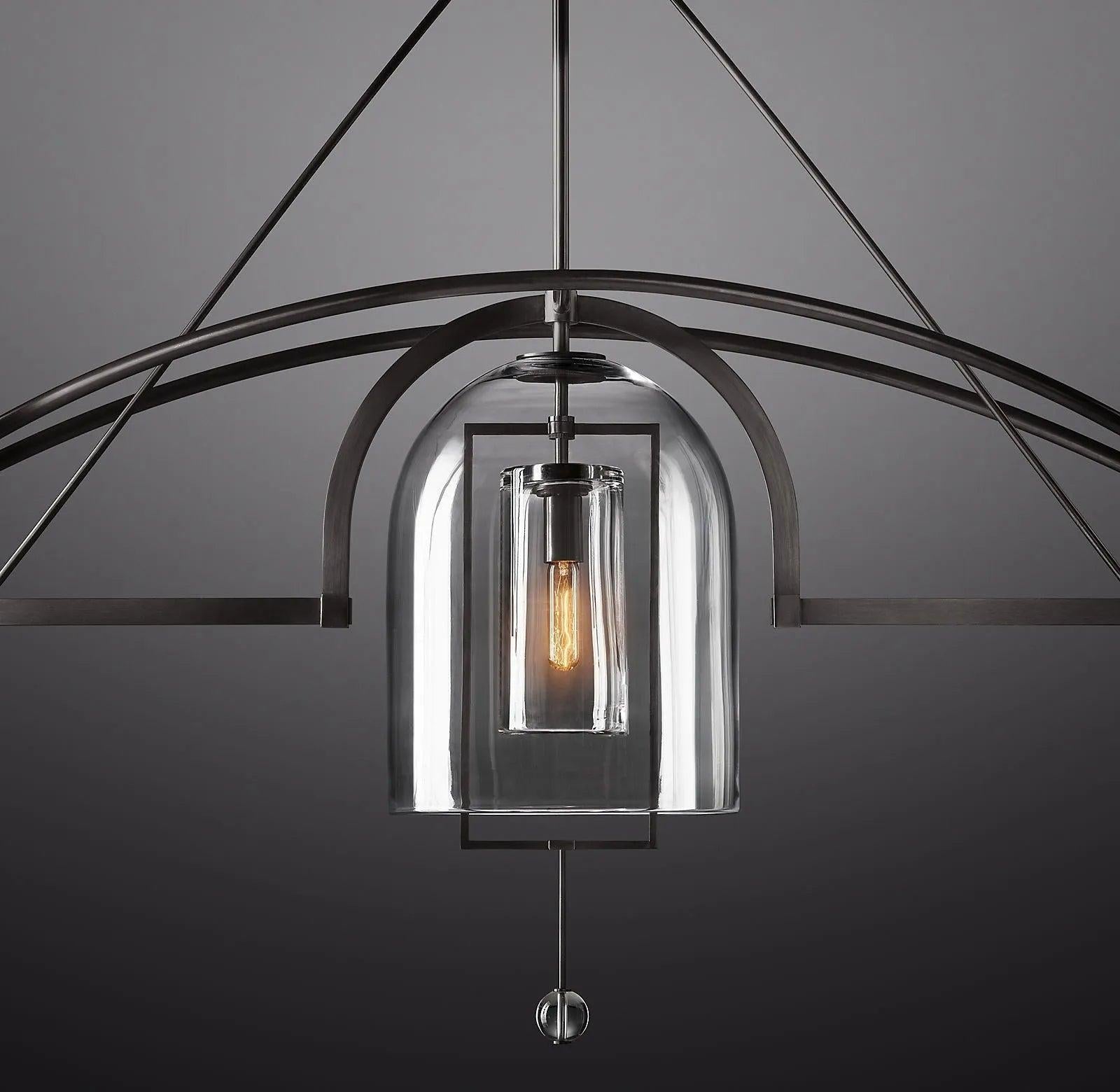 Fulcrum Round Chandelier 61"  3-Lights - King Lamps