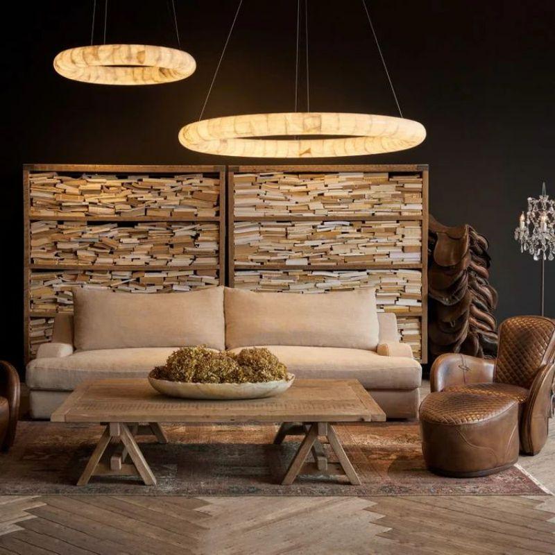 Karen Calcite Curve Ring Chandelier - King Lamps