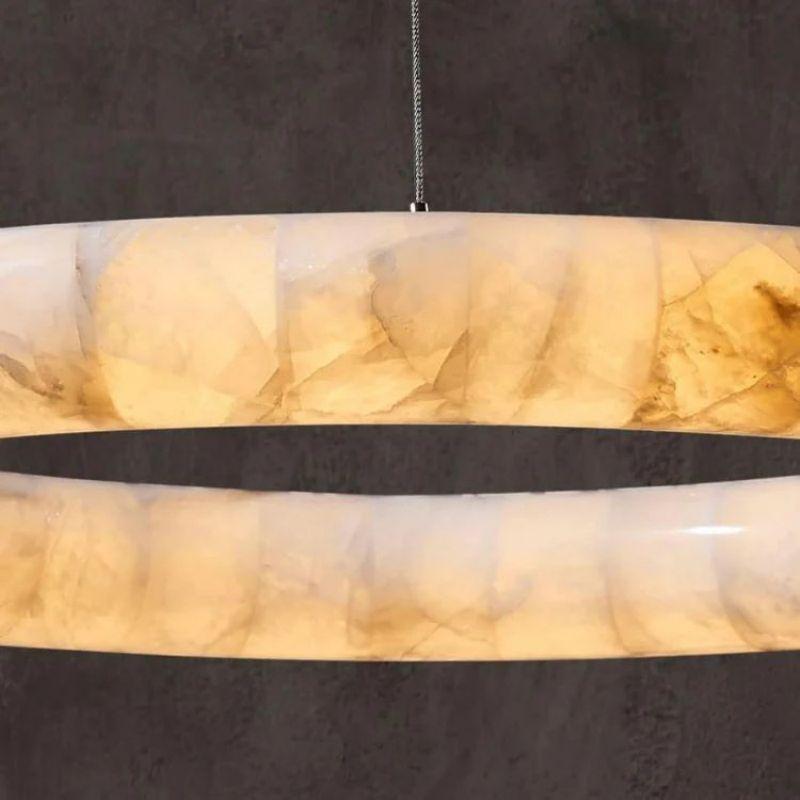 Karen Calcite Curve Ring Chandelier - King Lamps