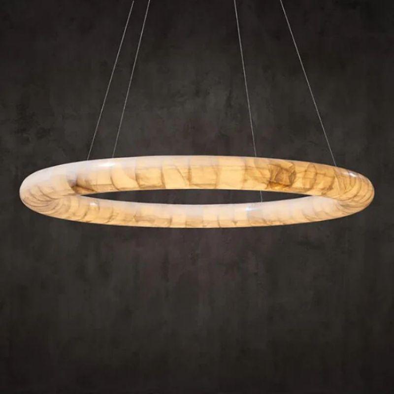 Karen Calcite Curve Ring Chandelier - King Lamps