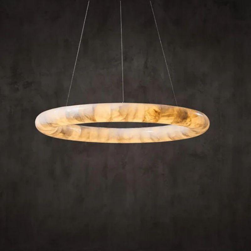 Karen Calcite Curve Ring Chandelier - King Lamps