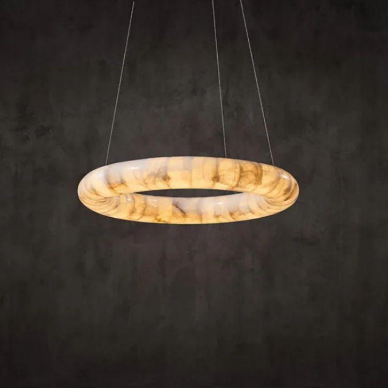 Karen Calcite Curve Ring Chandelier - King Lamps