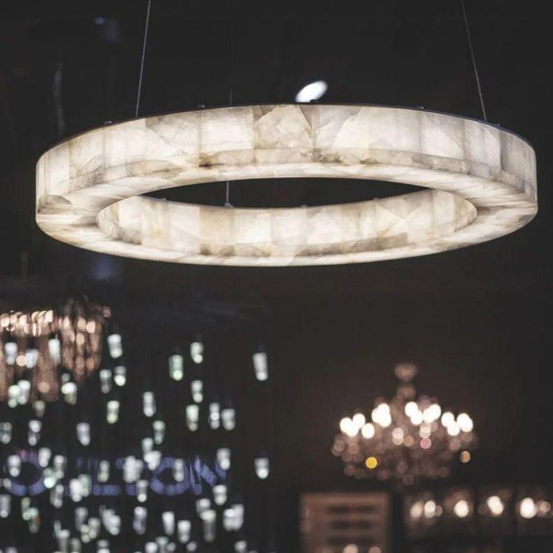Karen Calcite Ring Chandelier 30″39″ - King Lamps