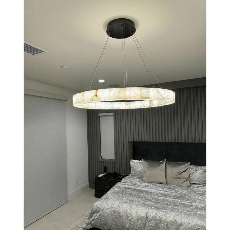 Karen Calcite Ring Chandelier 30″39″ - King Lamps