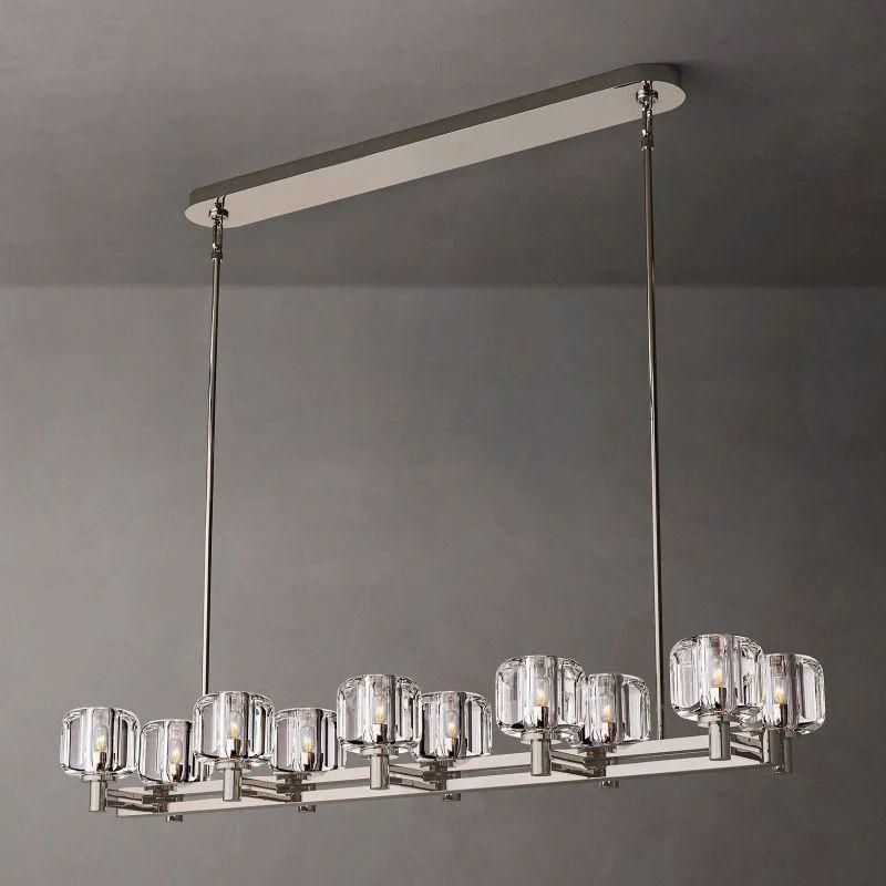 Demaret Crystal Double Linear Chandelier 54'' - King Lamps