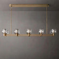 Demaret Crystal Double Linear Chandelier 54'' - King Lamps