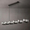 Demaret Crystal Double Linear Chandelier 72'' - King Lamps