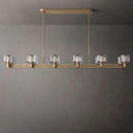 Demaret Crystal Double Linear Chandelier 72'' - King Lamps