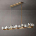 Demaret Crystal Double Linear Chandelier 72'' - King Lamps