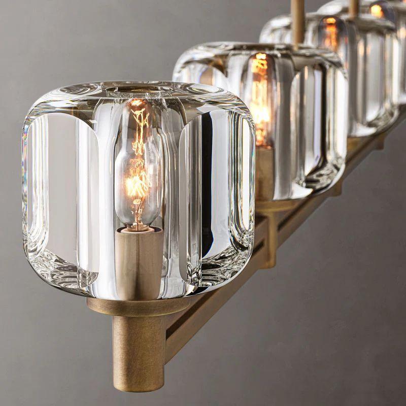 Demaret Crystal Linear Chandelier 54'' - King Lamps