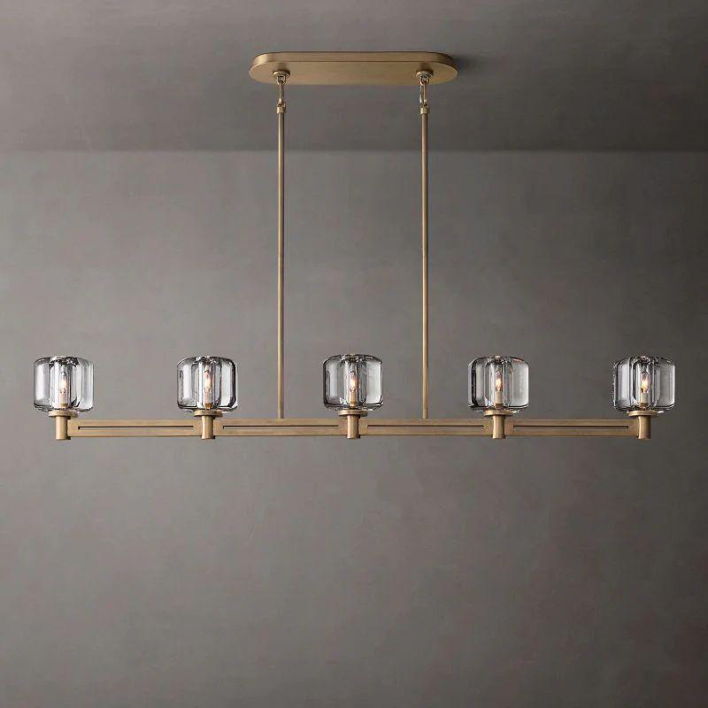 Demaret Crystal Linear Chandelier 54'' - King Lamps