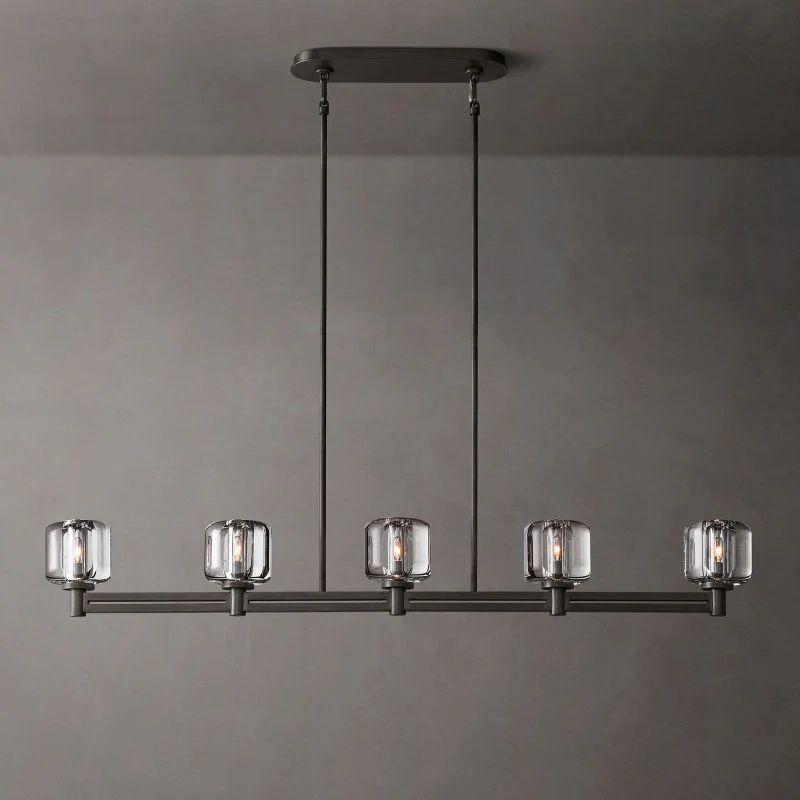 Demaret Crystal Linear Chandelier 54'' - King Lamps