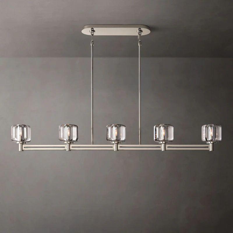 Demaret Crystal Linear Chandelier 54'' - King Lamps