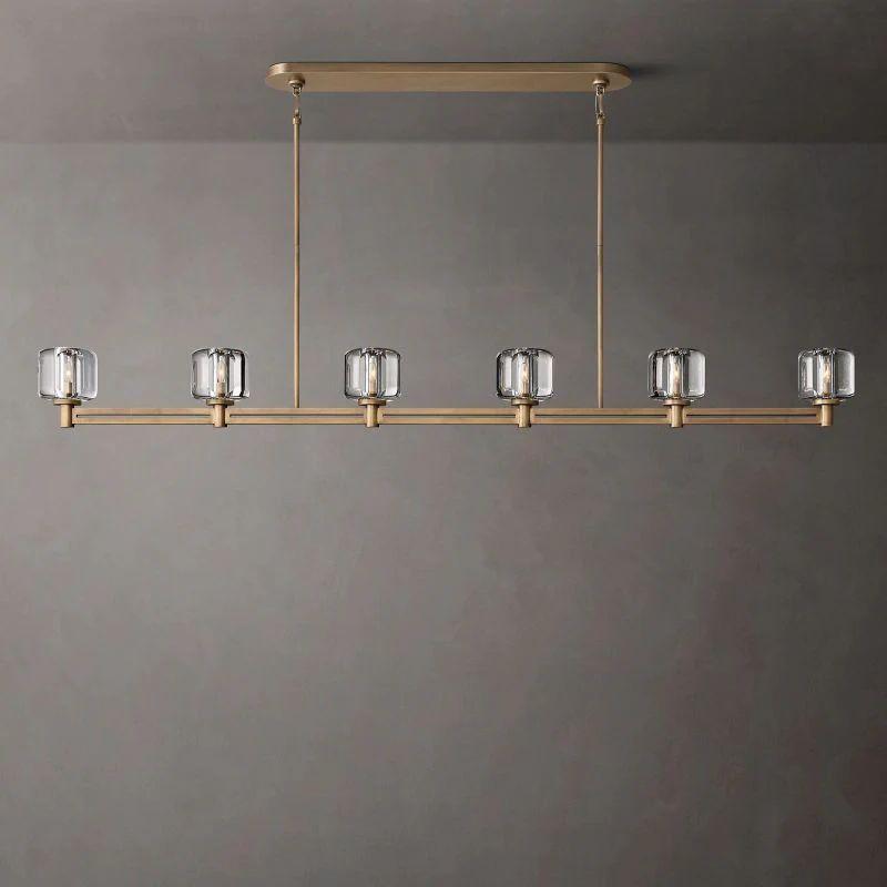 Demaret Crystal Linear Chandelier 72'' - King Lamps