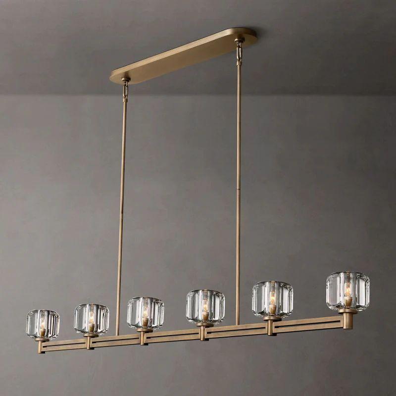 Demaret Crystal Linear Chandelier 72'' - King Lamps