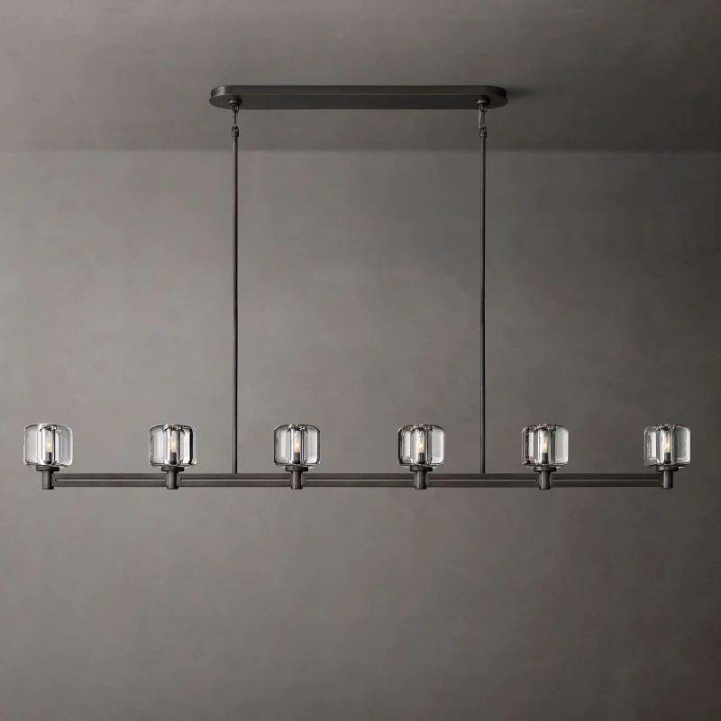 Demaret Crystal Linear Chandelier 72'' - King Lamps