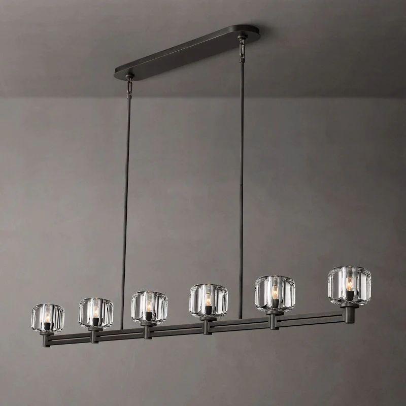 Demaret Crystal Linear Chandelier 72'' - King Lamps