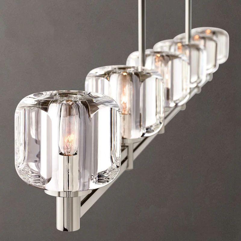 Demaret Crystal Linear Chandelier 72'' - King Lamps