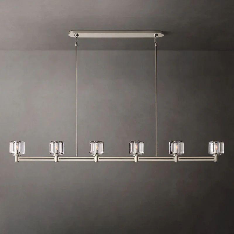 Demaret Crystal Linear Chandelier 72'' - King Lamps
