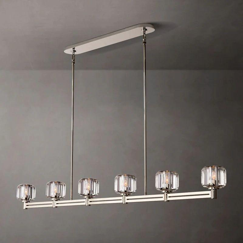 Demaret Crystal Linear Chandelier 72'' - King Lamps