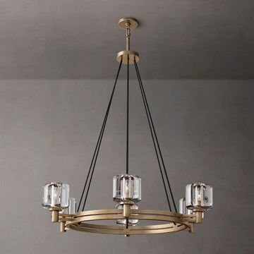 Demaret Crystal Round Chandelier 36'' - King Lamps