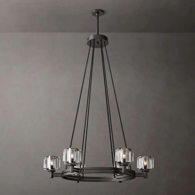 Demaret Crystal Round Chandelier 36'' - King Lamps