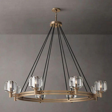 Demaret Crystal Round Chandelier 48'' - King Lamps