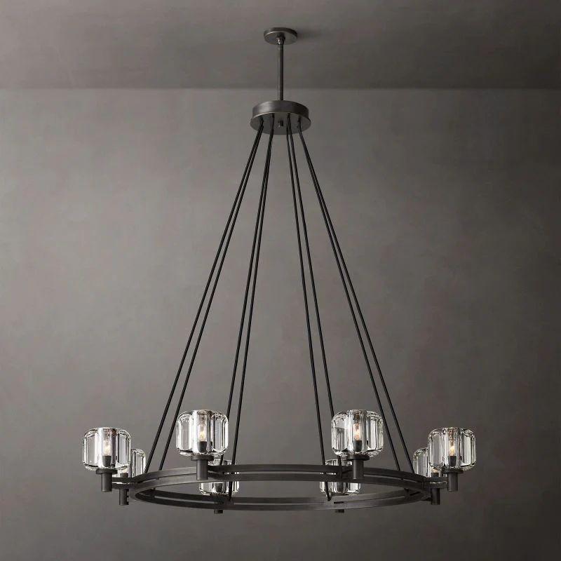 Demaret Crystal Round Chandelier 48'' - King Lamps