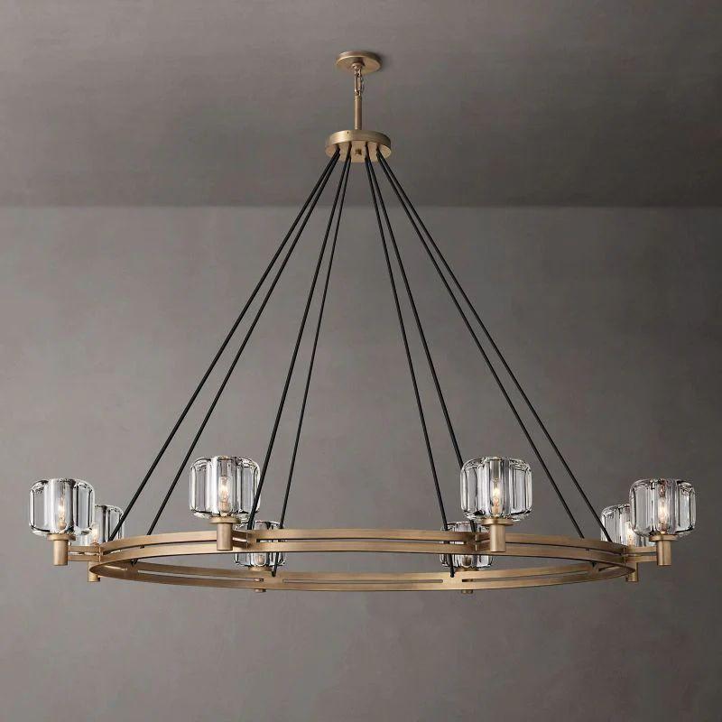 Demaret Crystal Round Chandelier 60'' - King Lamps