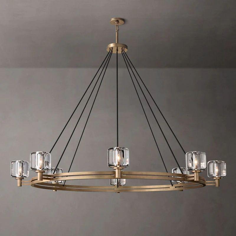 Demaret Crystal Round Chandelier 60'' - King Lamps