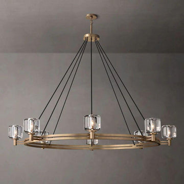 Demaret Crystal Round Chandelier 60'' - King Lamps