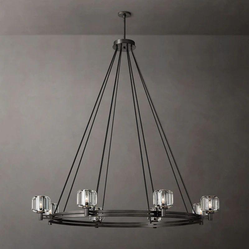 Demaret Crystal Round Chandelier 60'' - King Lamps