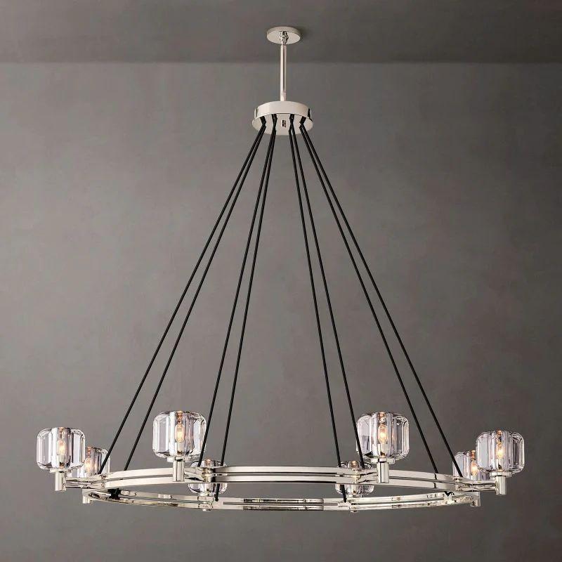 Demaret Crystal Round Chandelier 60'' - King Lamps