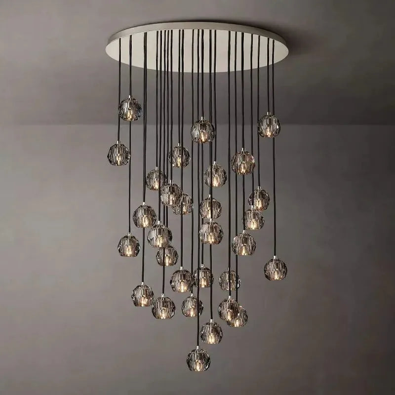 Boule Crystal Round Cluster Chandelier 40" - King Lamps