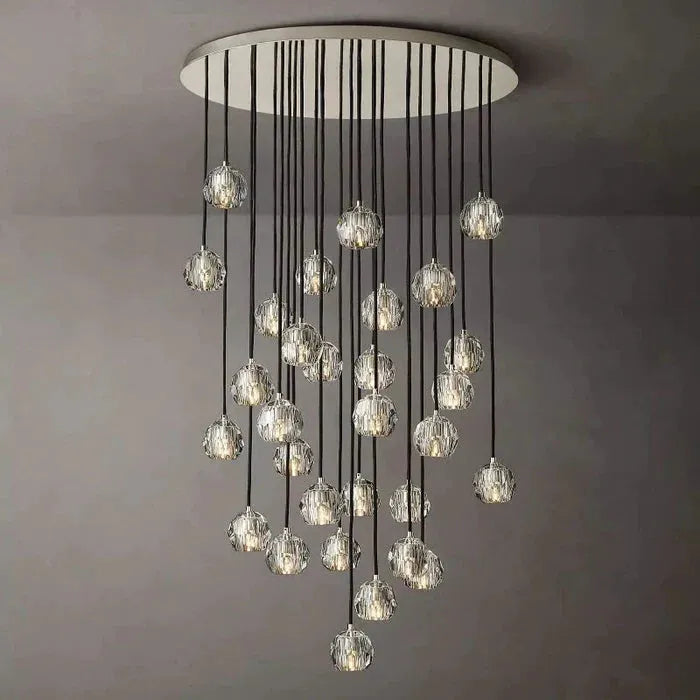 Boule Crystal Round Cluster Chandelier 40" - King Lamps