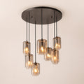 Lacore Amber Glass Cluster Chandelier
