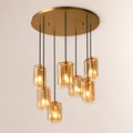 Lacore Amber Glass Cluster Chandelier