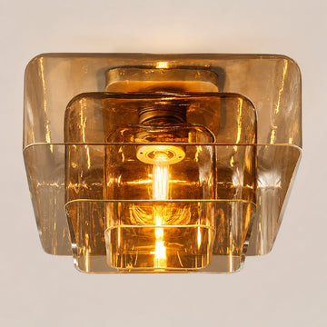 Lacore Amber Glass Flushmount