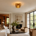 Lacore Amber Glass Flushmount