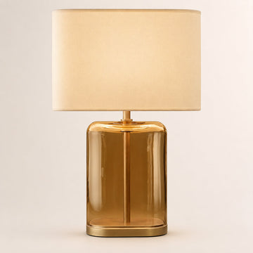 Lacore Amber Glass Table Lamp