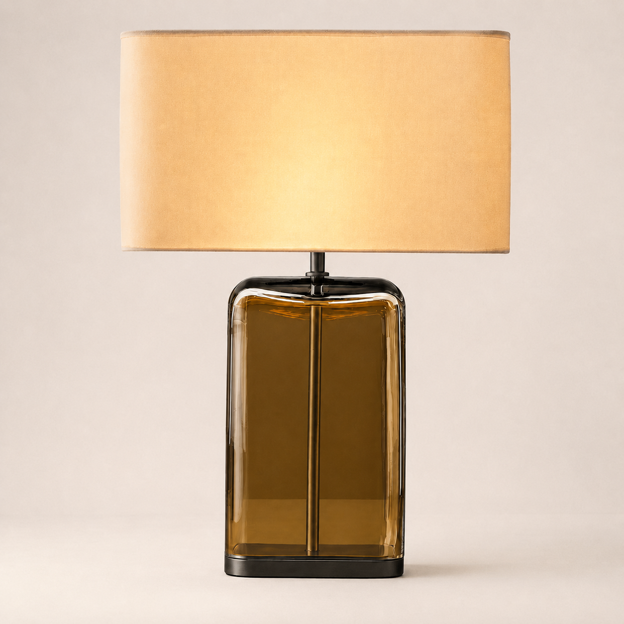 Lacore Amber Glass Table Lamp