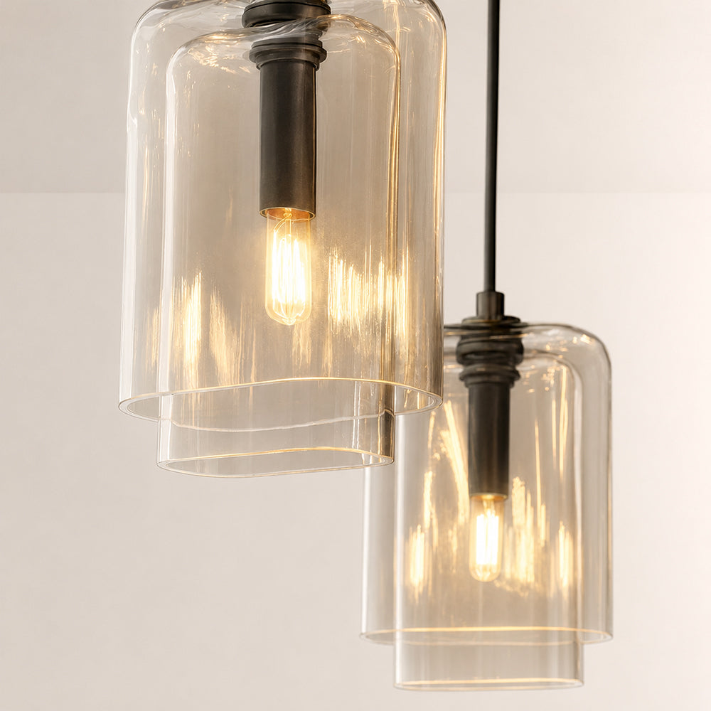 Lacore Clear Glass Cluster Chandelier