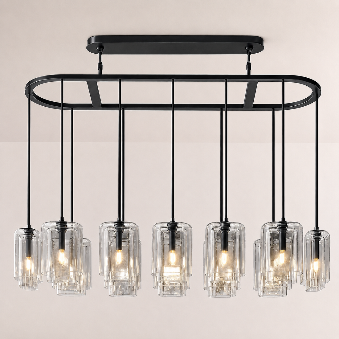 Lacore Clear Glass Linear Chandelier