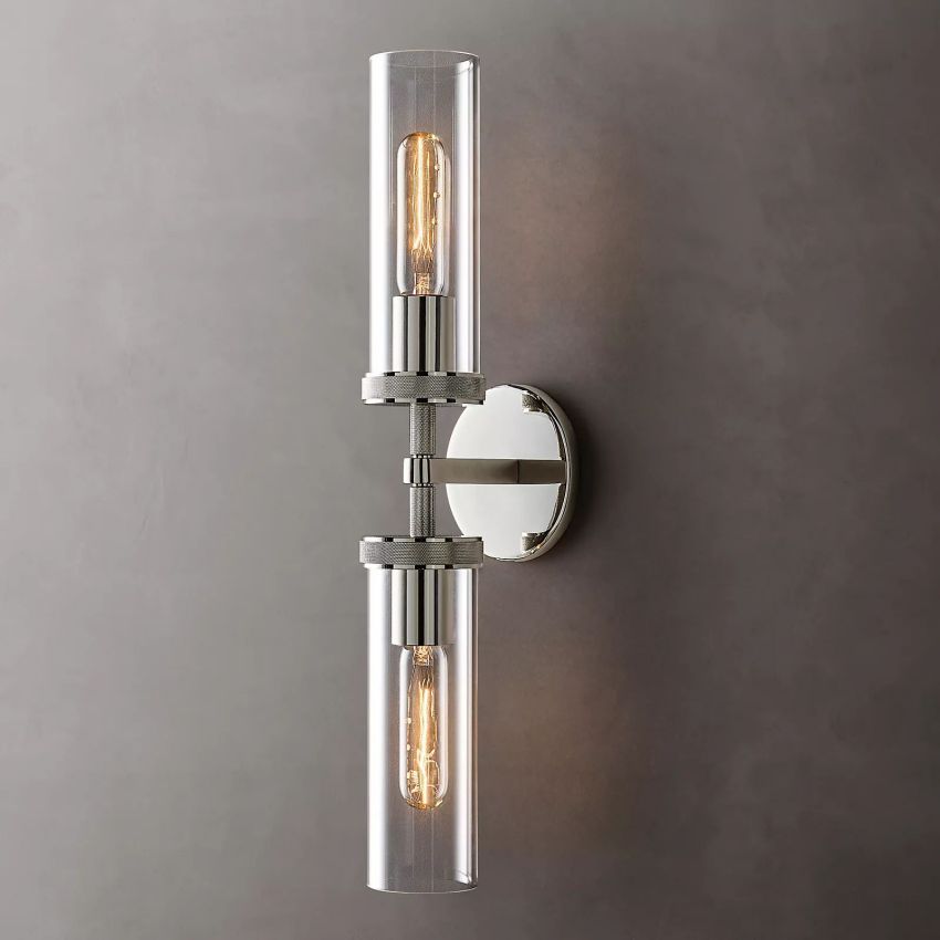 Lambert Knurled Double Sconce - King Lamps