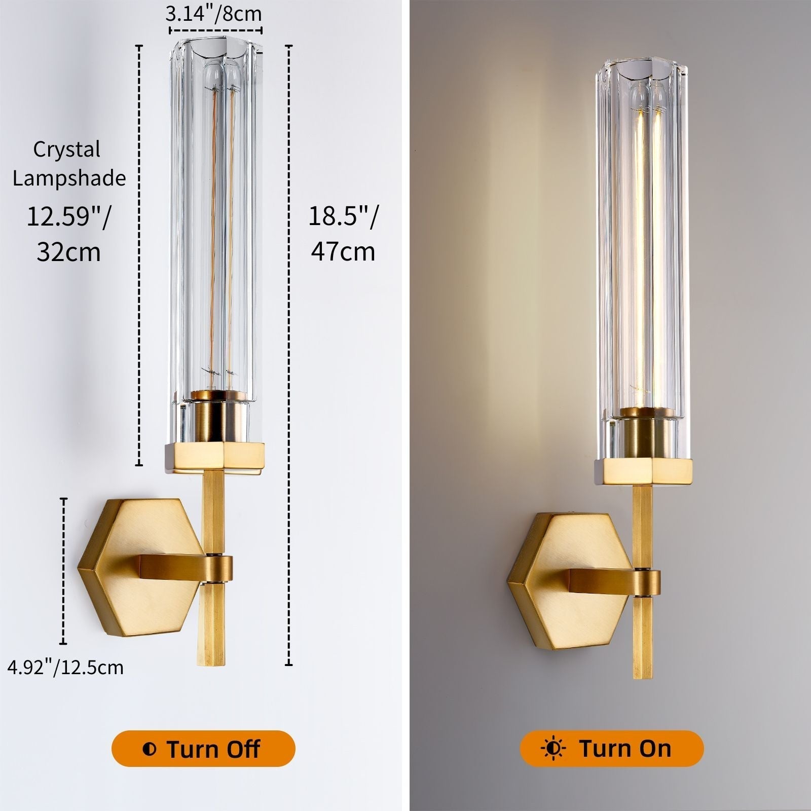 Lambert Hexagonal Double Sconce - King Lamps