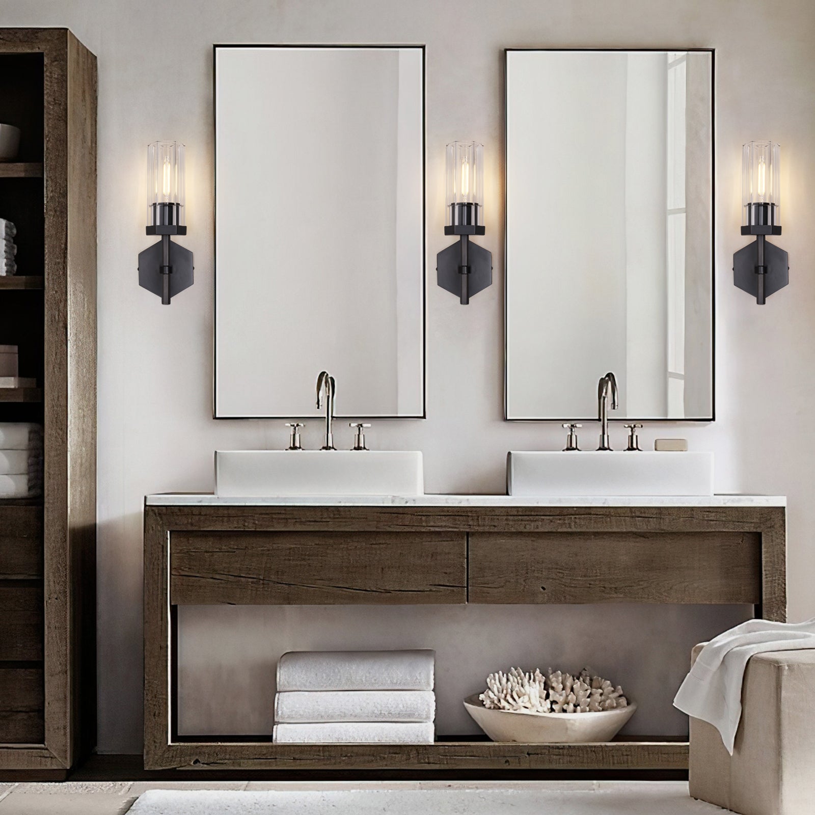 Lambert Hexagonal Double Sconce - King Lamps