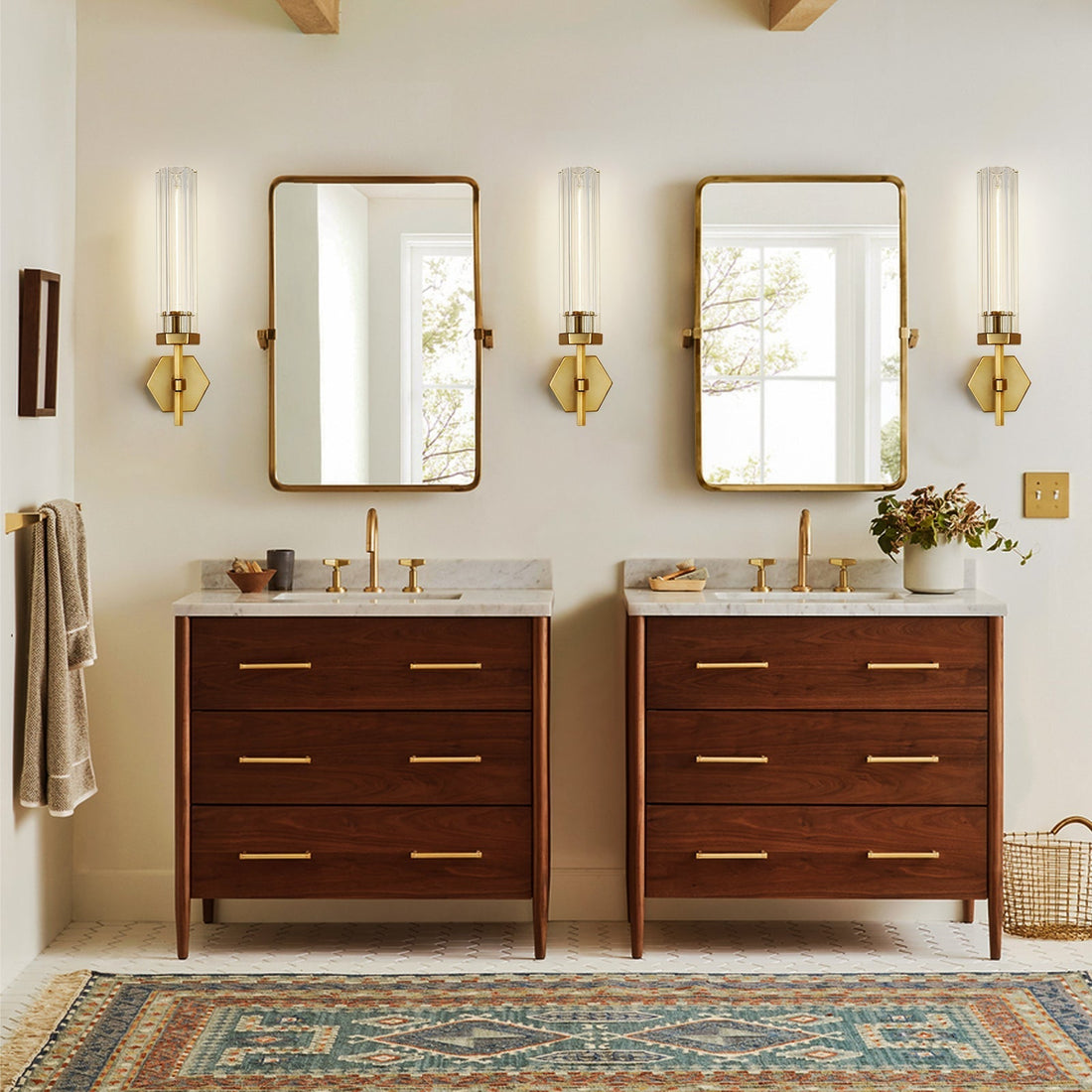 Lambert Hexagonal Double Sconce - King Lamps